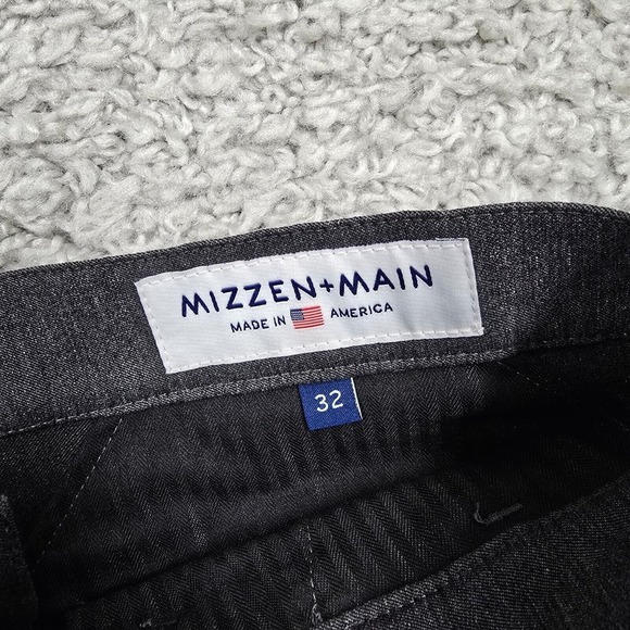 Mizzen Main Pants Mens 32x33 Gray Slim Straight Performance Stretch Office - Picture 4 of 12